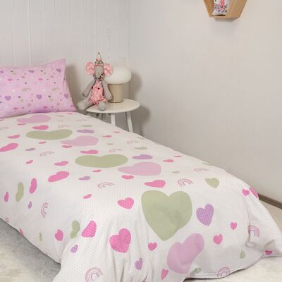 Σεντόνι Παιδικό NAF NAF HEARTS 352 Λευκό/Λιλά 100% Βαμβάκι 165x256cm Σετ 3Τμχ Σεντόνι Παιδικό NAF NAF HEARTS 352 Λευκό/Λιλά 100% Βαμβάκι 165x256cm Σετ 3Τμχ