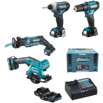 Σετ 4 Εργαλείων Με 3 Μπαταρίες Και 2 MAKPAC Βαλίτσες MAKITA CLX431SAJ1 Σετ 4 Εργαλείων Με 3 Μπαταρίες Και 2 MAKPAC Βαλίτσες MAKITA CLX431SAJ1