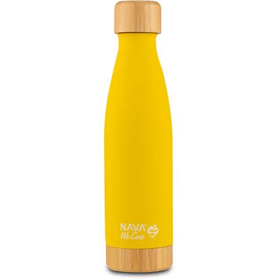 Nava Θερμός Μπουκάλι Ανοξείδωτο bamboo "We Care" Κίτρινο 500ml Nava Θερμός Μπουκάλι Ανοξείδωτο bamboo "We Care" Κίτρινο 500ml