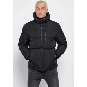 FUNKY BUDDHA Ανδρικό puffer jacket με κουκούλα - NAVY - Size: M,L,XL,XXL,XXXL
