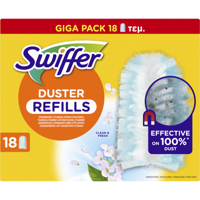 Swiffer Duster Ανταλλακτικά Φτερά Ξεσκονίσματος Clean & Fresh - 18 φτερά Swiffer Duster Ανταλλακτικά Φτερά Ξεσκονίσματος Clean & Fresh - 18 φτερά
