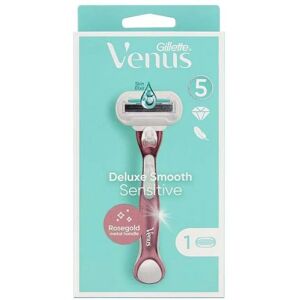 Gillette Venus Deluxe Smooth Sensitive Rose Gold Γυναικεία Ξυριστική Μηχανή + 1 Κεφαλή