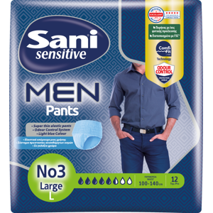 Sani Sensitive Sani Men Pants Ελαστικό Εσώρουχο Ακράτειας Νο3 Large 12τμχ