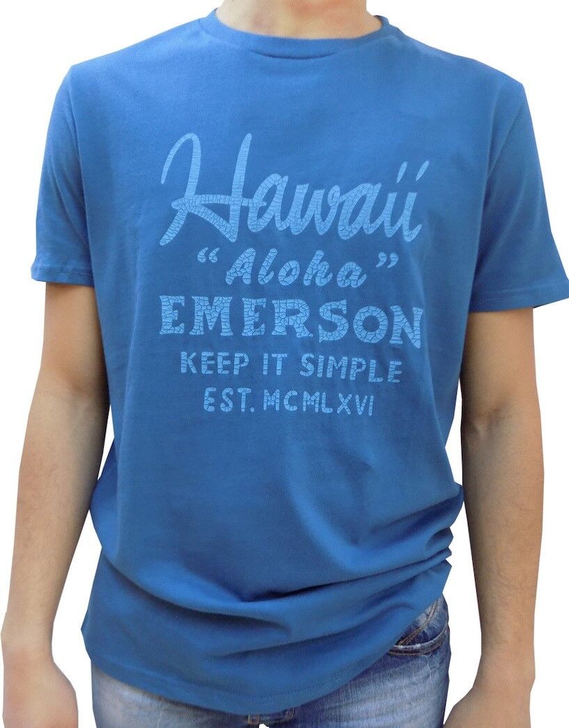 EMERSON MEN'S S/S T-SHIRT (191.EM33.77-BLUE)