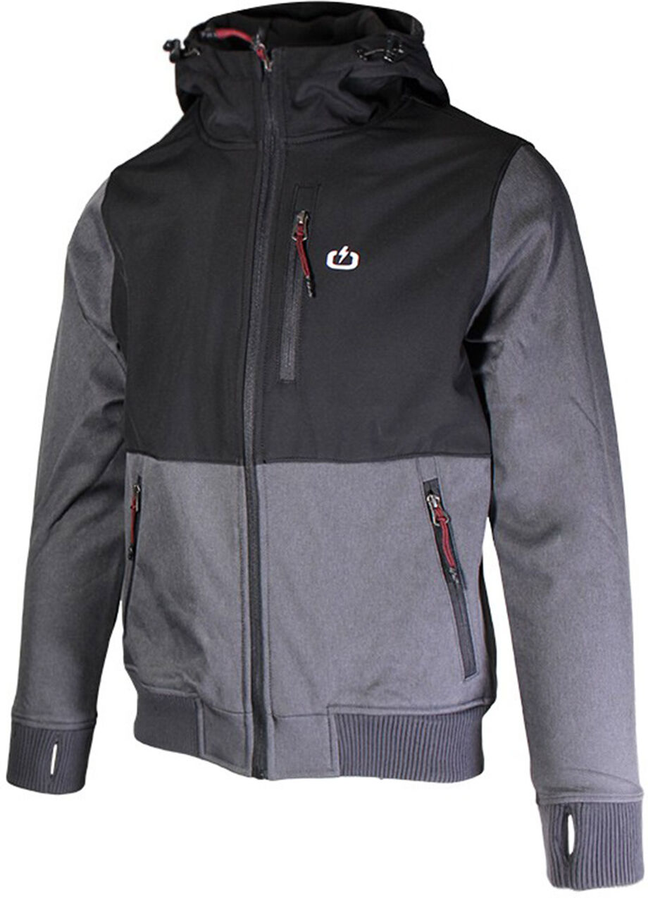 Emerson Men's Soft Shell Ribbed Jacket With Hood (202.EM11.27-BD GMD/Black)