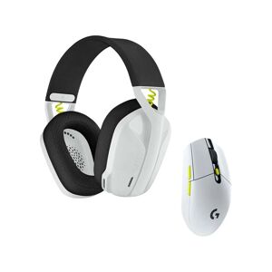 Logitech Gaming Ακουστικά Logitech G435 + Gaming Ποντίκι Logitech G305 - White/lime