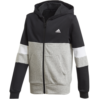 ADIDAS Young Boys Linear Colorbock Fullzip Hoodie GD6328 ADIDAS Young Boys Linear Colorbock Fullzip Hoodie GD6328