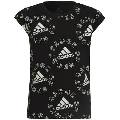 adidas Παιδικό T-shirt Μαύρο HA4016 adidas Παιδικό T-shirt Μαύρο HA4016