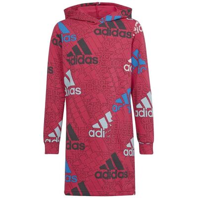 ADIDAS Essentials Brand Love Print Hooded Dress HM4542 ADIDAS Essentials Brand Love Print Hooded Dress HM4542