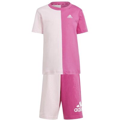 ADIDAS Little Kids Essentials Colorblock T-Shirt Set IQ4104 ADIDAS Little Kids Essentials Colorblock T-Shirt Set IQ4104