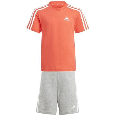 ADIDAS LITTLE KIDS ESSENTIALS 3-STRIPES T-SHIRT AND SHORT SET (Gender Neutral) IS2453 ADIDAS LITTLE KIDS ESSENTIALS 3-STRIPES T-SHIRT AND SHORT SET (Gender Neutral) IS2453