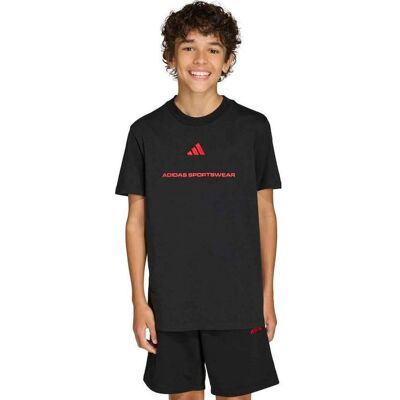 Adidas Slogan Single Jersey T-Shirt KG5188 Adidas Slogan Single Jersey T-Shirt KG5188