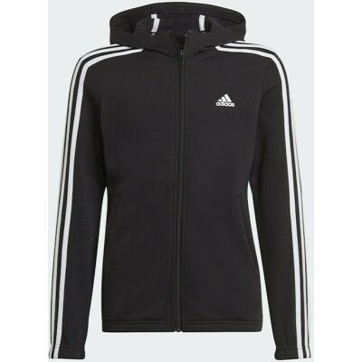 ADIDAS GIRLS ESSENTIALS 3S FLEECE FULL-ZIP GS2195 ADIDAS GIRLS ESSENTIALS 3S FLEECE FULL-ZIP GS2195