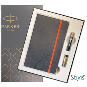 Parker Σετ Στυλο Parker Im Premium Black Gold Gt Bpen + Notebook