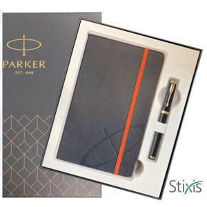 Parker Σετ Στυλο Parker Im Premium Black Gold Gt Rball + Notebook