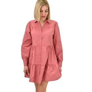 Potre OR Γυναικεία πουκάμισο-φόρεμα με βολάν Ροζ 8987  - Ροζ - Size: Small