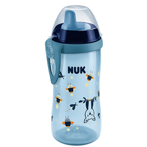Nuk Παγουράκι Kiddy Cup Night με Ρύγχος Σιλικόνης 300ml / 12m+ - Μπλε Χρώμα ( 10.255.541)