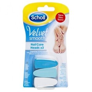 Scholl Dr Scholl Velvet Smooth Nail Care Heads ,Ανταλλακτικές κεφαλές Ηλεκτρικού Συστήματος Περιποίησης Νυχιών Scholl Velvet Smooth 3 τεμάχια