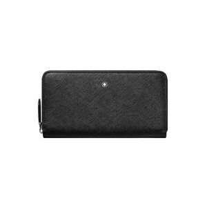 Eleftheriouonline Montblanc Sartorial μαύρο δερμάτινο Πορτοφόλι wallet 12cc zip around 130319