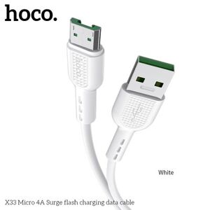 Hoco Fast USB 3.0 to micro USB Cable 4A 1m X33 Λευκό