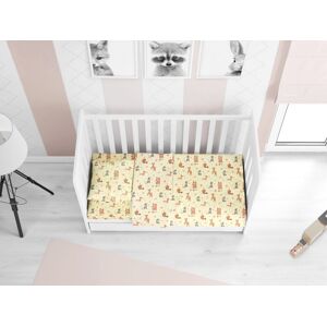 Dimcol Κατωσεντονο Με Λαστιχο Bebe Ελαφάκι 115 0,70x1,40x0,15 Ecru Cotton 100%