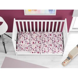 Dimcol Κατωσεντονο Με Λαστιχο Bebe Teddy Bear 536 0,70x1,40x0,15 Purple 100% Cotton