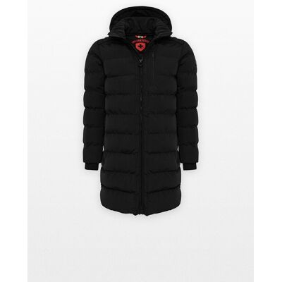 WELLENSTEYN Ανδρικό Μαύρο Blackjack Long Puffer Jacket Large WELLENSTEYN Ανδρικό Μαύρο Blackjack Long Puffer Jacket Large