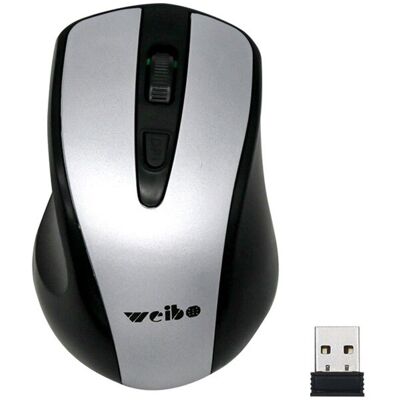 WEIBO - RF-2819B - Ασημί - 2.4GHz - Wireless Mouse WEIBO - RF-2819B - Ασημί - 2.4GHz - Wireless Mouse