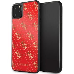 GUESS Θήκη με διπλό στρώμα glitter για iPhone 11 Pro Max - Κόκκινο GUESS Θήκη με διπλό στρώμα glitter για iPhone 11 Pro Max - Κόκκινο