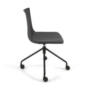 Kave Home Καρέκλα γραφείου Ralfi, μαύρο με μαύρο κάθισμα