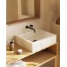 Kave Home Delina countertop washbasin in white terrazzo 40 x 45 cm