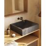 Kave Home Delina countertop washbasin in black terrazzo 40 x 45 cm