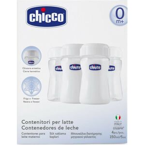Chicco Μπουκάλια Διατήρησης Μητρικού Γάλακτος - Milk Containers 150ml, 4τμχ
