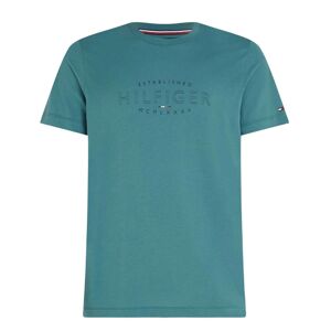 TOMMY HILFIGER Ανδρικό Curve Logo T-shirt Πετρόλ Tommy Hilfiger MW0MW30034-MB6 - Size: L,XL,XXL