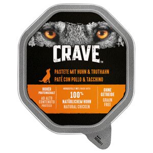 Crave 150g Adult Pate Κοτόπουλο & Γαλοπούλα Crave Υγρή Τροφή Σκύλων