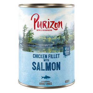 Purizon 6x400g Adult Σολομός με Σπανάκι & Καρύδα Purizon Υγρή Τροφή Σκύλων