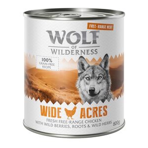 Wolf of Wilderness 24x800g Wide Acres Κοτόπουλο Κρέας Ελευθέρας Βοσκής Wolf of Wilderness Υγρή Τροφή Σκύλων