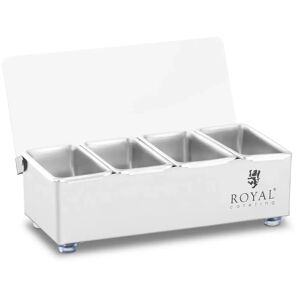 Royal Catering Θήκη καρυκευμάτων - Ανοξείδωτο ατσάλι - 4 x 0.4 L - Royal Catering RCCBSP 4