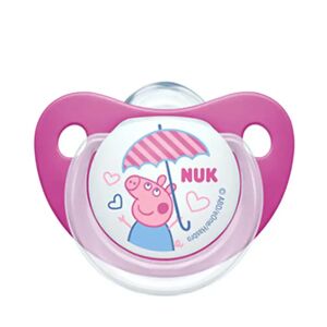 Πιπίλα Ορθοδοντική Σιλικόνης Trendline Peppa Pig 10736725 6-18 Μηνών Με Θήκη Pink Nuk - PINK