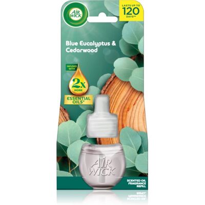 Air Wick Essential Oils Blue Eucalyptus&Cedarwood ανταλλακτικό ηλεκτρικών διαχυτών 19 ml Air Wick Essential Oils Blue Eucalyptus&Cedarwood ανταλλακτικό ηλεκτρικών διαχυτών 19 ml