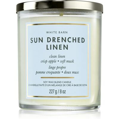 Bath & Body Works Sun Drenched Linen αρωματικό κερί 227 γρ Bath & Body Works Sun Drenched Linen αρωματικό κερί 227 γρ