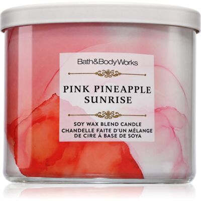 Bath & Body Works Pink Pineapple Sunrise αρωματικό κερί 411 γρ Bath & Body Works Pink Pineapple Sunrise αρωματικό κερί 411 γρ