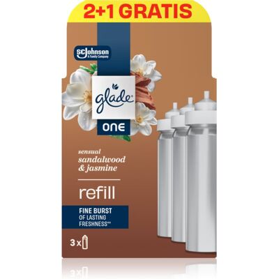 GLADE ONE Sensual Sandalwood & Jasmine ανταλλακτική γέμιση για το αποσμητικό χώρου 3x10 ml GLADE ONE Sensual Sandalwood & Jasmine ανταλλακτική γέμιση για το αποσμητικό χώρου 3x10 ml