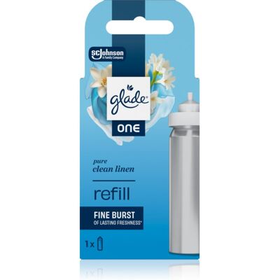 GLADE ONE Pure Clean Linen ανταλλακτική γέμιση για το αποσμητικό χώρου 10 ml GLADE ONE Pure Clean Linen ανταλλακτική γέμιση για το αποσμητικό χώρου 10 ml