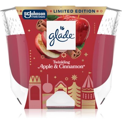 GLADE Twinkling Apple & Cinnamon αρωματικό κερί 204 γρ GLADE Twinkling Apple & Cinnamon αρωματικό κερί 204 γρ