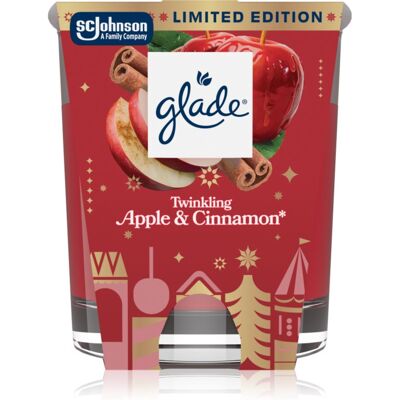 GLADE Twinkling Apple & Cinnamon αρωματικό κερί 112 γρ GLADE Twinkling Apple & Cinnamon αρωματικό κερί 112 γρ
