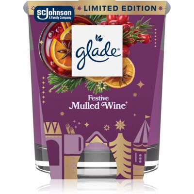 GLADE Festive Mulled Wine αρωματικό κερί 112 γρ GLADE Festive Mulled Wine αρωματικό κερί 112 γρ