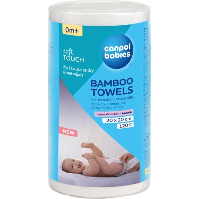 Canpol babies Bamboo Towels πετσέτες μίας χρήσης 0m+ 20x20 cm 120 τμχ Canpol babies Bamboo Towels πετσέτες μίας χρήσης 0m+ 20x20 cm 120 τμχ