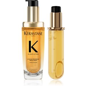Kérastase Elixir Ultime L'huile Originale επωφελής συσκευασία Για λάμψη και απαλότητα μαλλιών 2x75 ml Kérastase Elixir Ultime L'huile Originale επωφελής συσκευασία Για λάμψη και απαλότητα μαλλιών 2x75 ml