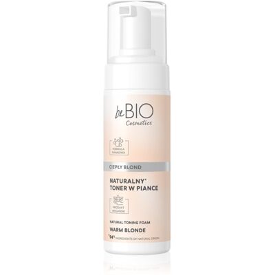 beBIO Natural Foam Toner Warm Blonde αφρός με χρώμα για τα μαλλιά 120 ml beBIO Natural Foam Toner Warm Blonde αφρός με χρώμα για τα μαλλιά 120 ml